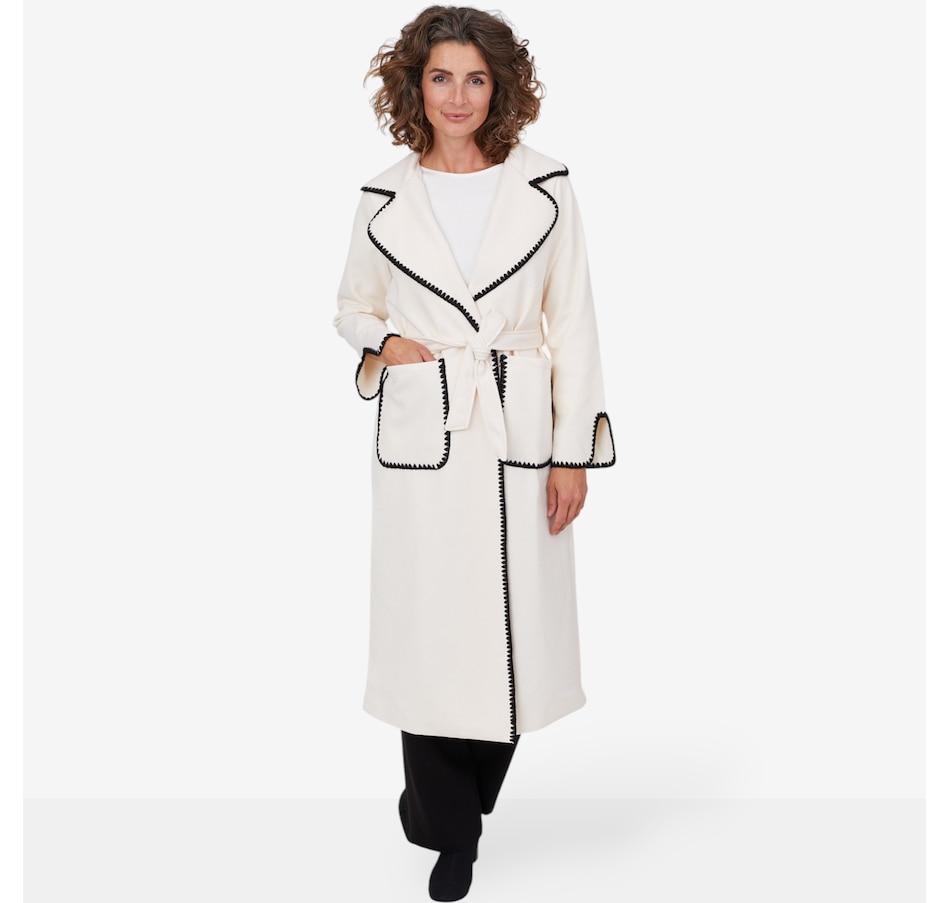 Image 101886_CRM.jpg, Product 101-886 / Price $175.00, Astrid Whip Stitch Statement Coat from Astrid on TSC.ca's Fashion department
