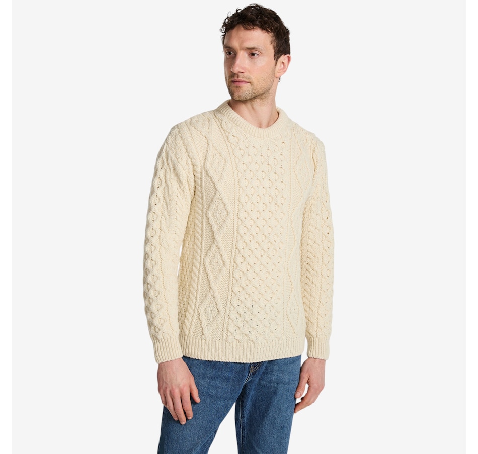Image 101898_CRM.jpg, Product 101-898 / Price $84.99, Aran Woollen Mills Unisex Classic Heritage Aran Sweater from Aran Woollen Mills on TSC.ca's Fashion department