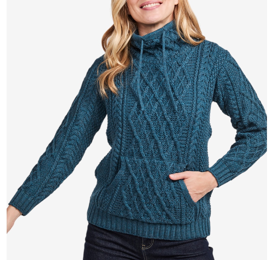 Image 101908_ALTMORE1.jpg, Product 101-908 / Price $154.99, Aran Woollen Mills Drawstring Sweater with Pouch Pocket from Aran Woollen Mills on TSC.ca's Fashion department