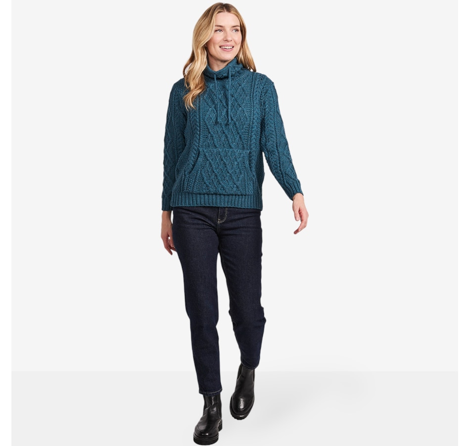 Image 101908_ALTMORE3.jpg, Product 101-908 / Price $154.99, Aran Woollen Mills Drawstring Sweater with Pouch Pocket from Aran Woollen Mills on TSC.ca's Fashion department