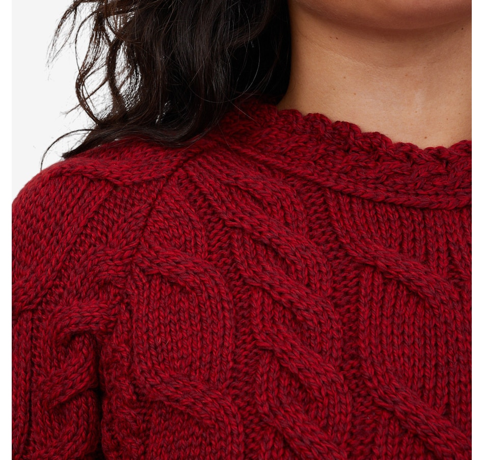 Image 101909_ALTMORE4.jpg, Product 101-909 / Price $149.99, Aran Woollen Mills Multi Cable Knit Raglan Sweater from Aran Woollen Mills on TSC.ca's Fashion department