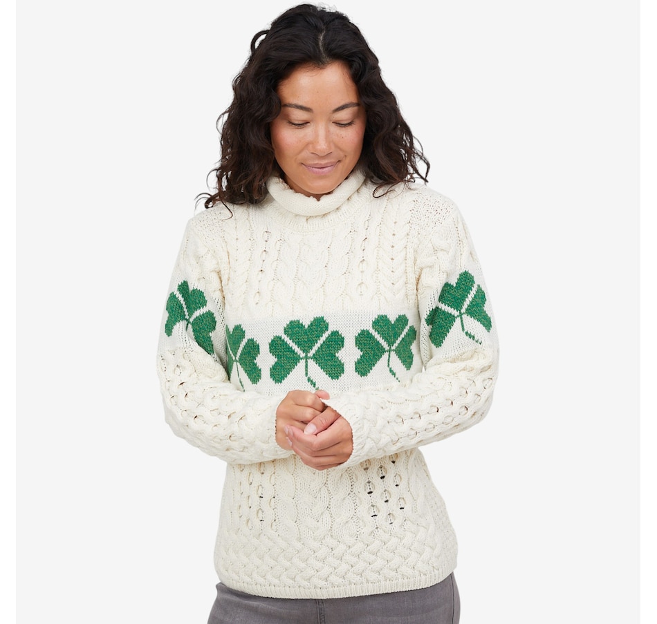 Image 101910_ALTMORE1.jpg, Product 101-910 / Price $134.99, Aran Woollen Mills Shamrock Sweater from Aran Woollen Mills on TSC.ca's Fashion department