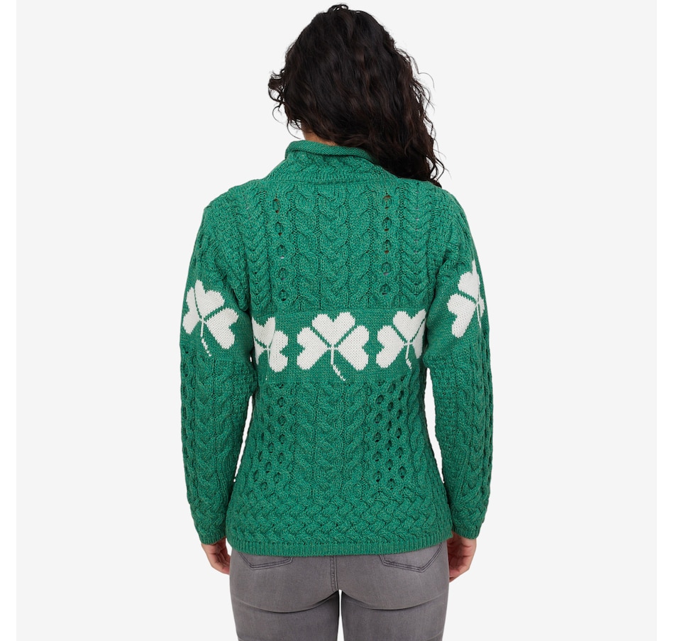 Image 101910_ALTMORE3.jpg, Product 101-910 / Price $134.99, Aran Woollen Mills Shamrock Sweater from Aran Woollen Mills on TSC.ca's Fashion department