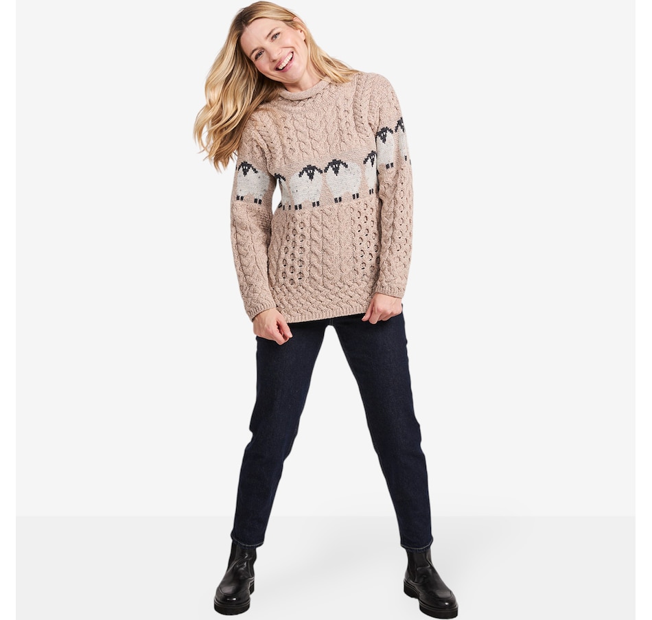 Image 101911_ALTMORE1.jpg, Product 101-911 / Price $134.99, Aran Woollen Mills Sheep Sweater from Aran Woollen Mills on TSC.ca's Fashion department