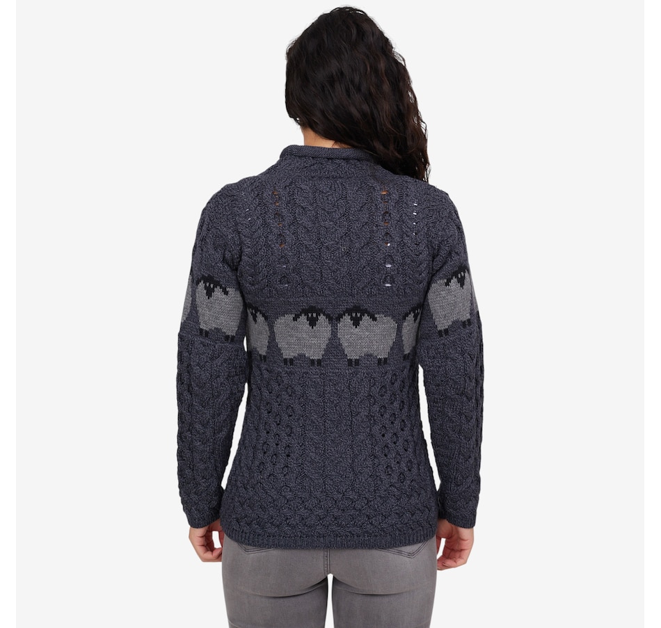 Image 101911_ALTMORE6.jpg, Product 101-911 / Price $134.99, Aran Woollen Mills Sheep Sweater from Aran Woollen Mills on TSC.ca's Fashion department