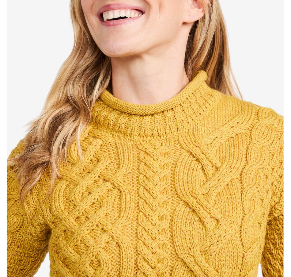 Image 101912_ALTMORE1.jpg, Product 101-912 / Price $134.99, Aran Woollen Mills Asymmetrical Rollneck Sweater from Aran Woollen Mills on TSC.ca's Fashion department