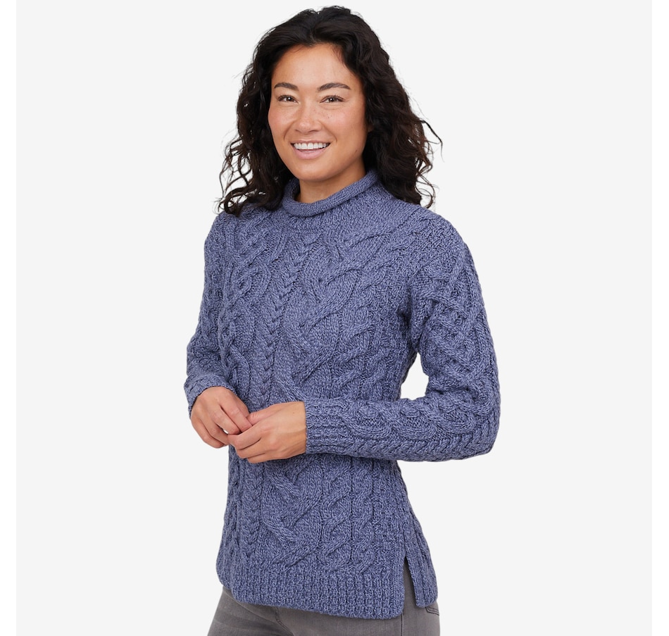 Image 101912_DNMRL.jpg, Product 101-912 / Price $134.99, Aran Woollen Mills Asymmetrical Rollneck Sweater from Aran Woollen Mills on TSC.ca's Fashion department