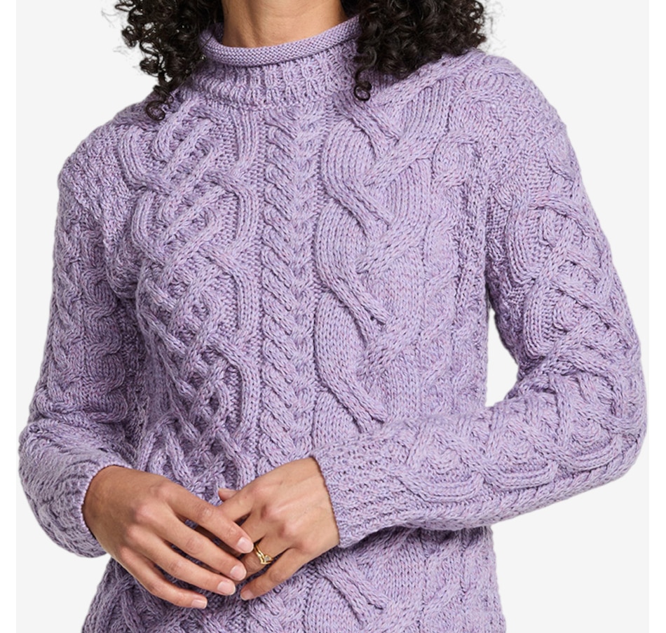 Image 101912_LAV.jpg, Product 101-912 / Price $134.99, Aran Woollen Mills Asymmetrical Rollneck Sweater from Aran Woollen Mills on TSC.ca's Fashion department