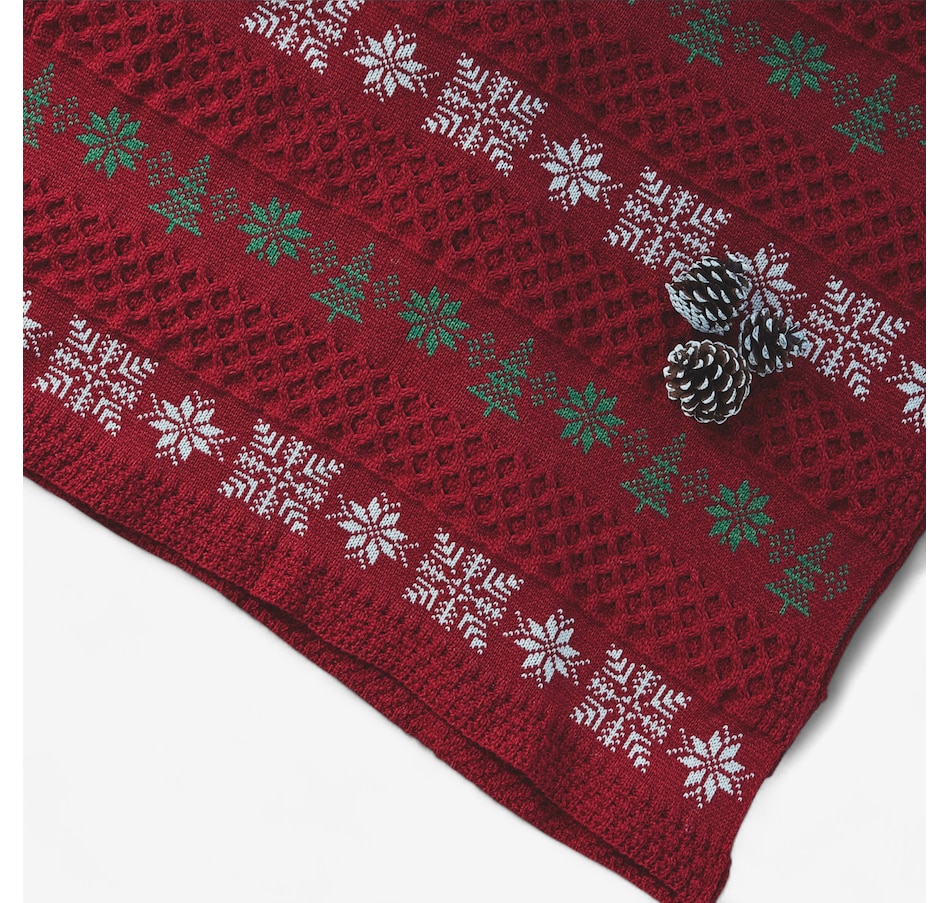 Image 101914_ALTMORE2.jpg, Product 101-914 / Price $150.00, Aran Woolen Mills 100% Merino Christmas Throw from Aran Woollen Mills on TSC.ca's Fashion department