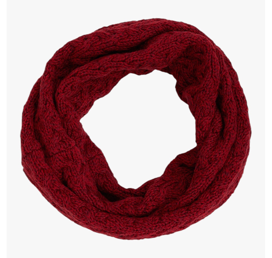 Image 101955_RRED.jpg, Product 101-955 / Price $65.00, Aran Woollen Mills Supersoft Merino Infinity Scarf from Aran Woollen Mills on TSC.ca's Fashion department