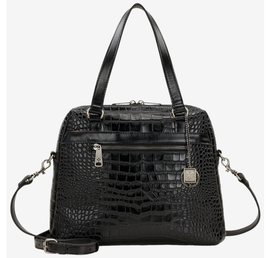 Image 101964_BLK.jpg, Product 101-964 / Price $249.00, Patricia Nash Rosora Leather Satchel from Patricia Nash on TSC.ca's Fashion department