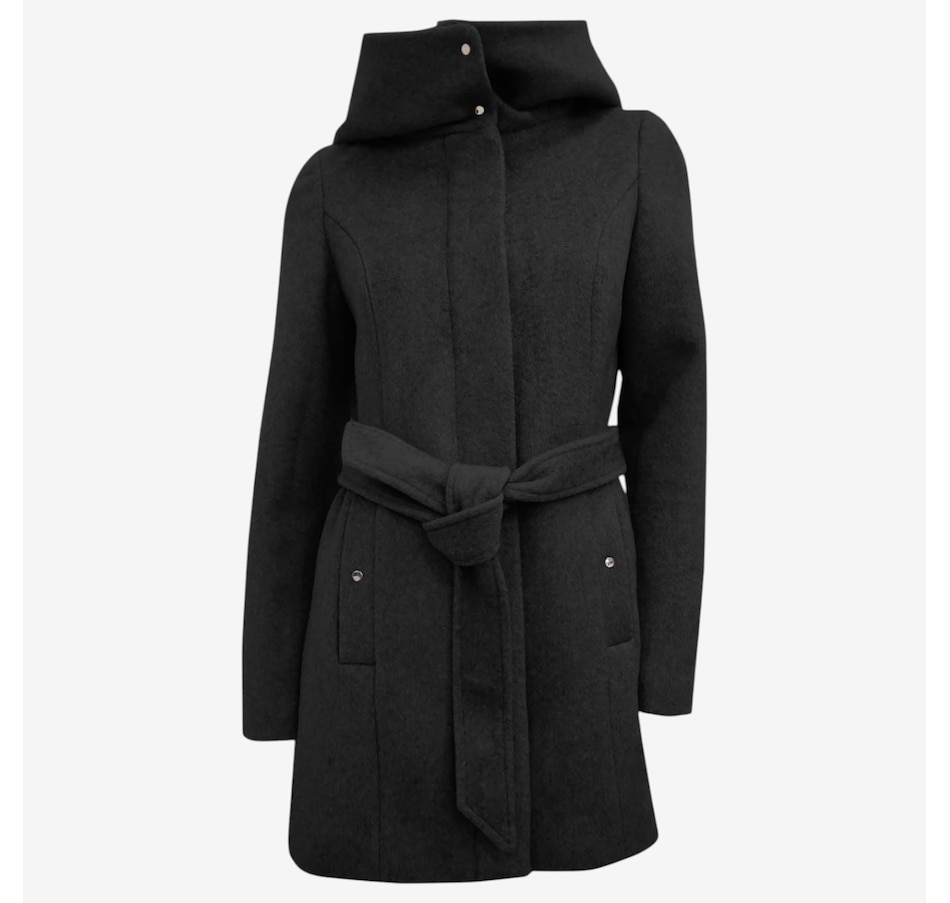 Image 101981_BLK.jpg, Product 101-981 / Price $179.00, Point Zero Belted Melton Chic Coat from Point Zero on TSC.ca's Fashion department