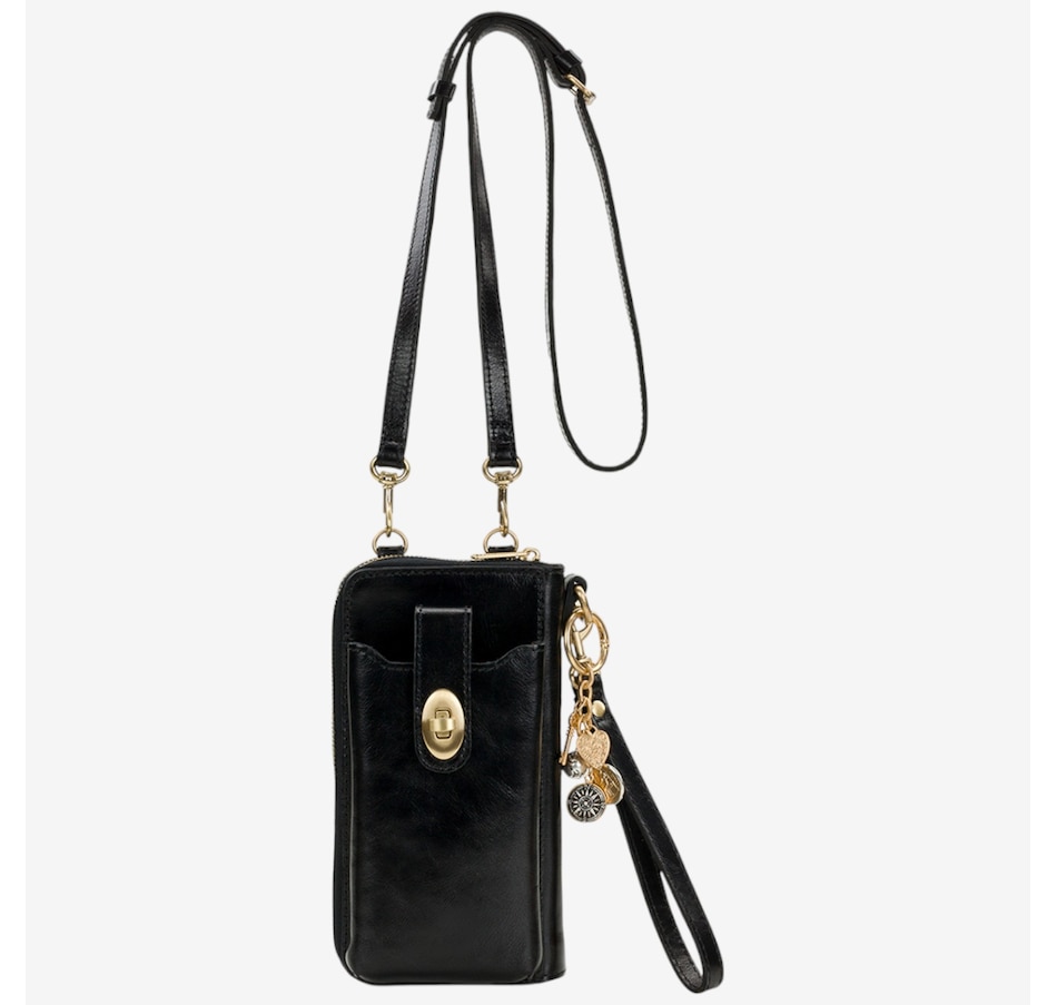 Image 101984_BLK.jpg, Product 101-984 / Price $129.99, Patricia Nash Amalia Phone Crossbody with Wristlet Strap and Charm from Patricia Nash on TSC.ca's Fashion department