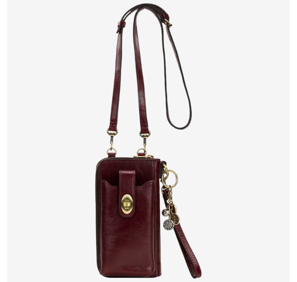 Image 101984_OXBL.jpg, Product 101-984 / Price $129.99, Patricia Nash Amalia Phone Crossbody with Wristlet Strap and Charm from Patricia Nash on TSC.ca's Fashion department