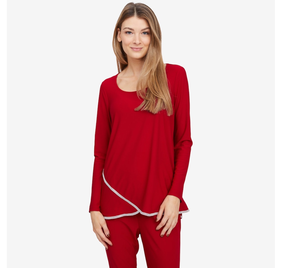 Image 101985_ALTMORE1.jpg, Product 101-985 / Price $99.99, Nina Leonard 2-Piece Tulip Hem Top and Slim Leg Pant from Nina Leonard on TSC.ca's Fashion department