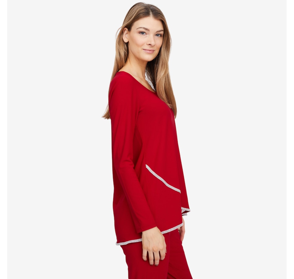 Image 101985_ALTMORE2.jpg, Product 101-985 / Price $99.99, Nina Leonard 2-Piece Tulip Hem Top and Slim Leg Pant from Nina Leonard on TSC.ca's Fashion department