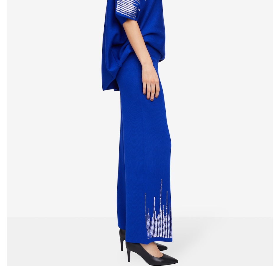 Image 101999_ALTMORE1.jpg, Product 101-999 / Price $79.99, Nina Leonard Wide Leg Pant with Sequin Detail from Nina Leonard on TSC.ca's Fashion department