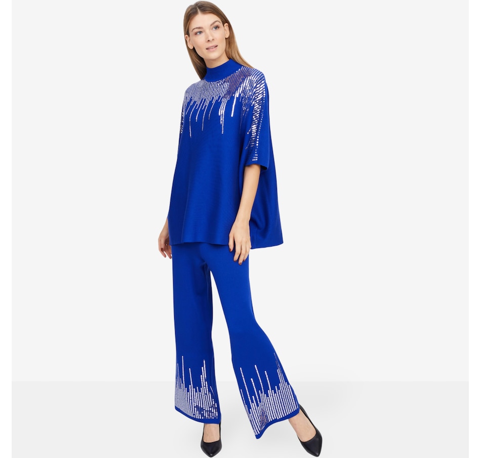 Image 101999_ALTMORE3.jpg, Product 101-999 / Price $79.99, Nina Leonard Wide Leg Pant with Sequin Detail from Nina Leonard on TSC.ca's Fashion department