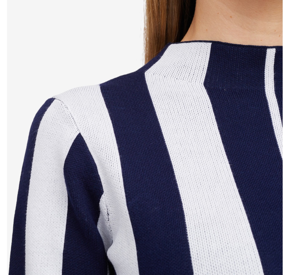 Image 102001_ALTMORE4.jpg, Product 102-001 / Price $89.99, Nina Leonard Mixed Stripe Jacquard Sweater Dress from Nina Leonard on TSC.ca's Fashion department