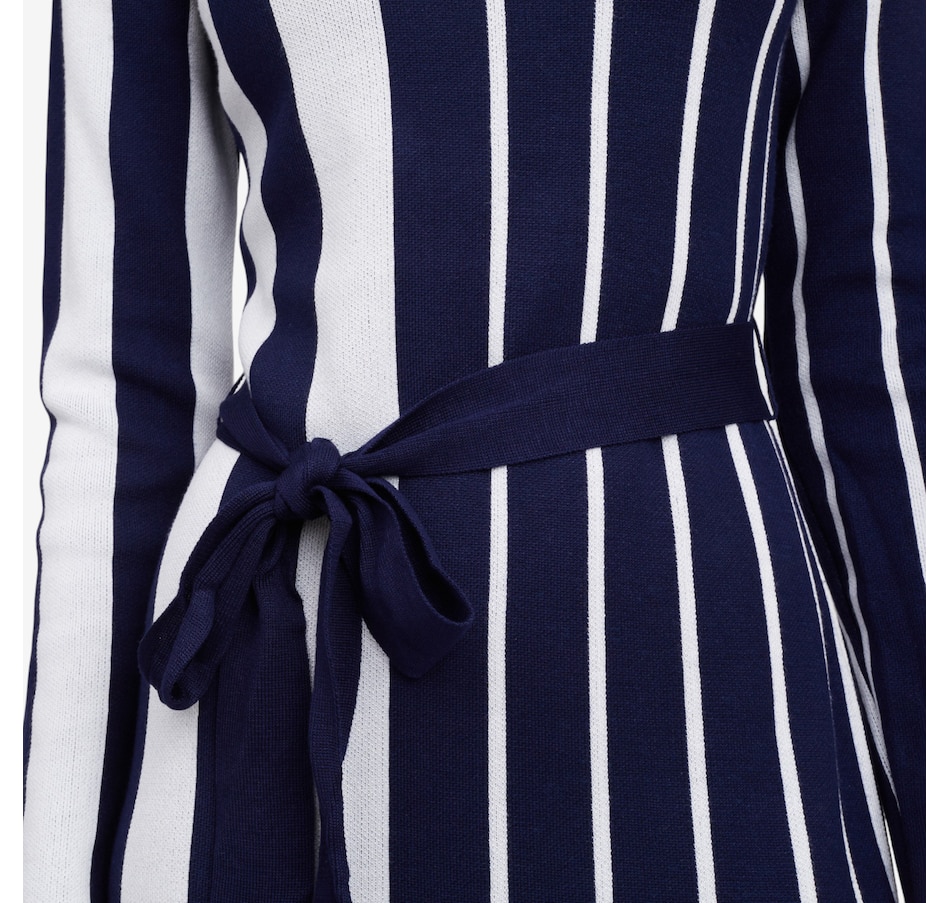Image 102001_ALTMORE5.jpg, Product 102-001 / Price $89.99, Nina Leonard Mixed Stripe Jacquard Sweater Dress from Nina Leonard on TSC.ca's Fashion department
