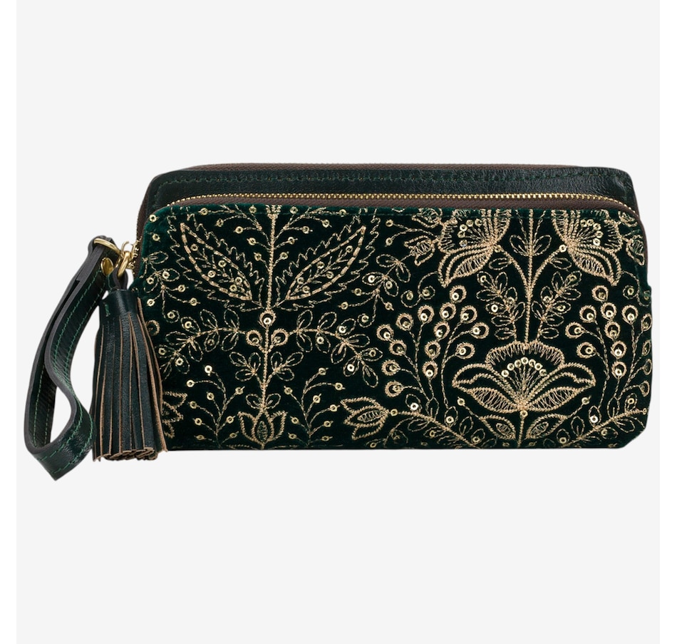 Image 102003_GRN.jpg, Product 102-003 / Price $79.99, Patricia Nash Tito Tassel Wristlet from Patricia Nash on TSC.ca's Fashion department