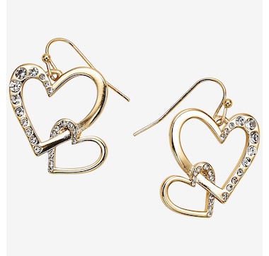 Product 102-033 / Price $16.99 , Mr. Max Double Heart Earrings