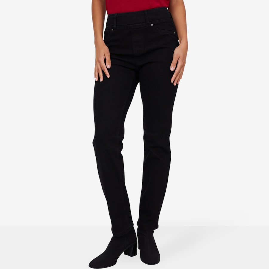 Image 102038_BLK.jpg, Product 102-038 / Price $64.88, Diane Gilman Coolmax Shaper Straight Leg Jean from DG2 by Diane Gilman on TSC.ca's Fashion department