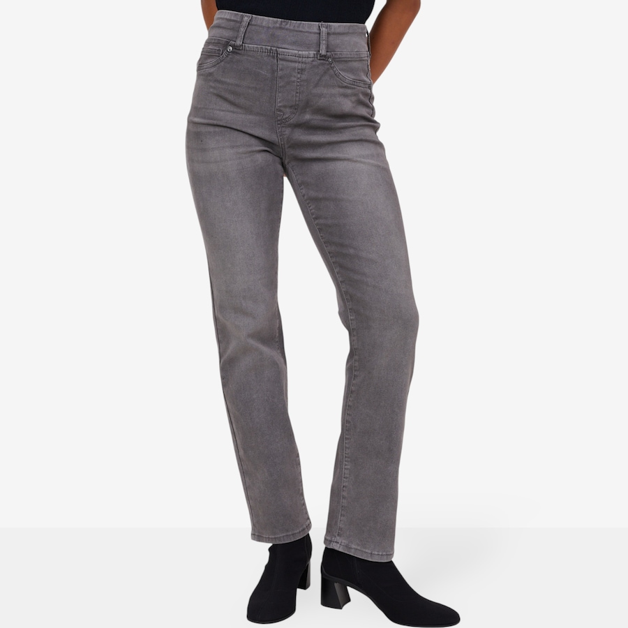 Image 102038_GRY.jpg, Product 102-038 / Price $64.88, Diane Gilman Coolmax Shaper Straight Leg Jean from DG2 by Diane Gilman on TSC.ca's Fashion department