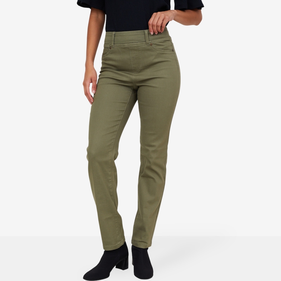 Image 102038_OLI.jpg, Product 102-038 / Price $64.88, Diane Gilman Coolmax Shaper Straight Leg Jean from DG2 by Diane Gilman on TSC.ca's Fashion department