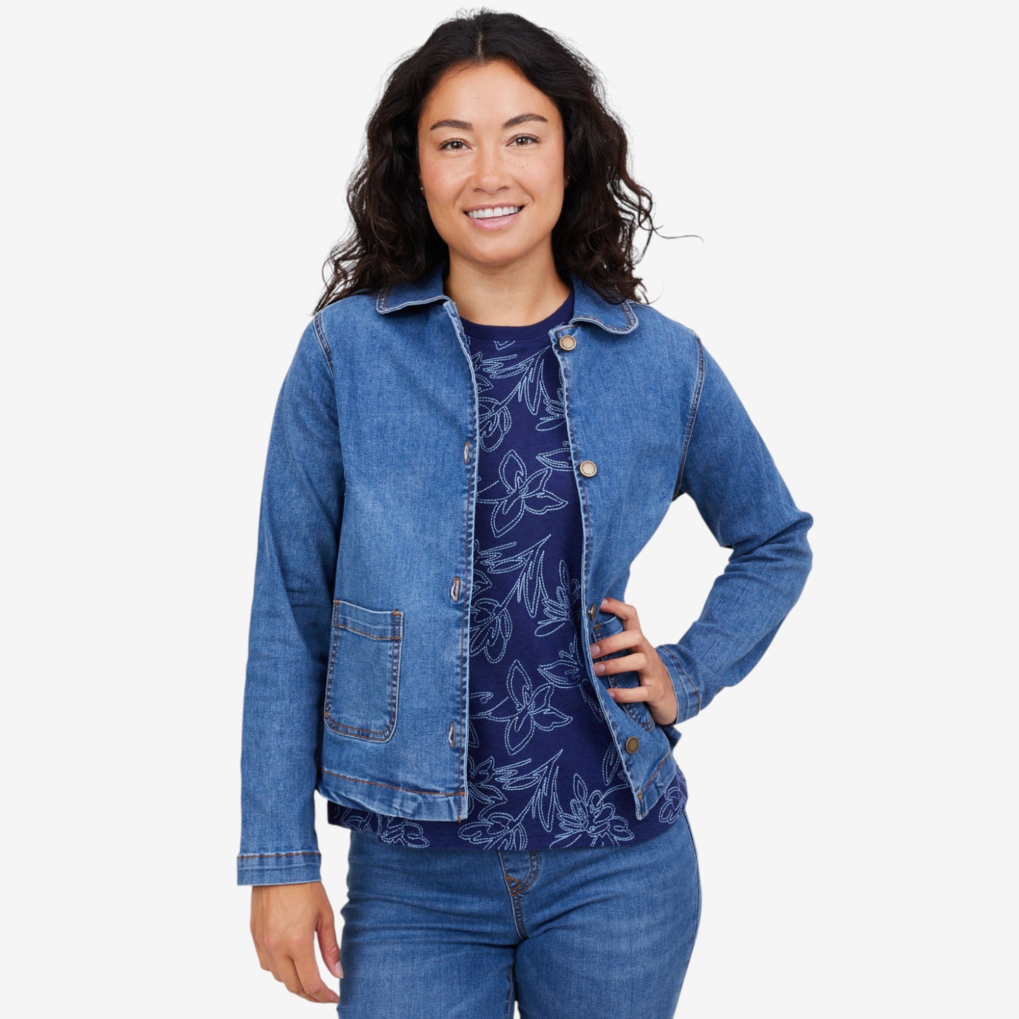 Diane Gilman Denim CoolMax French Country Jacket - TSC.ca