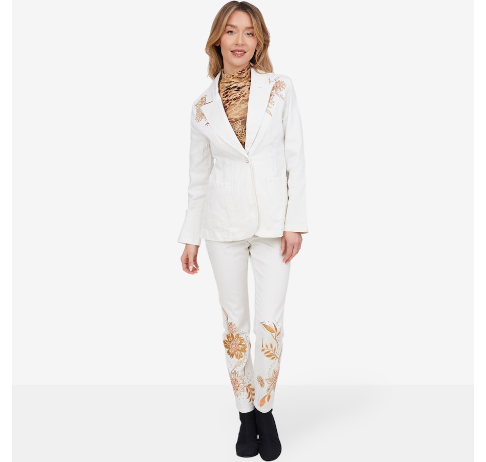 Image 102044_ALTMORE9.jpg, Product 102-044 / Price $59.33, Diane Gilman Embellished New Classic Stretch Denim Blazer from DG2 by Diane Gilman on TSC.ca's Fashion department