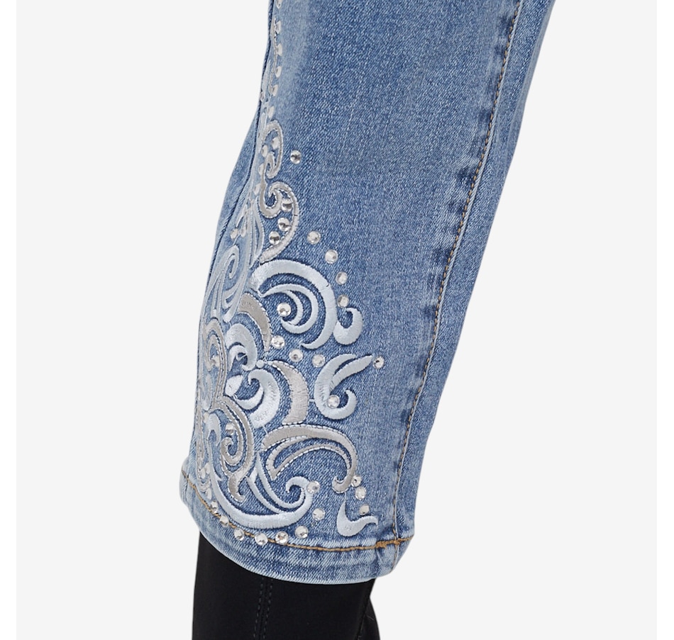 Image 102045_ALTMORE3.jpg, Product 102-045 / Price $74.88, Diane Gilman New Classic Stretch Embellished Skinny Jean from DG2 by Diane Gilman on TSC.ca's Fashion department