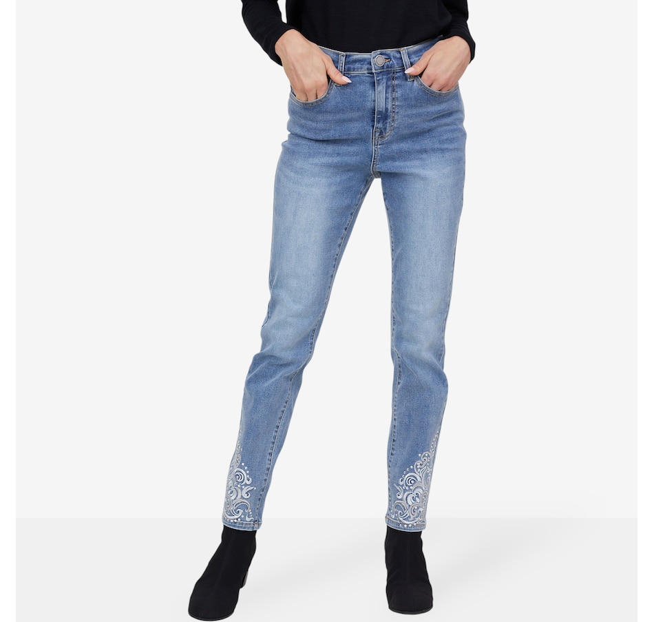 Image 102045_ALTMORE6.jpg, Product 102-045 / Price $74.88, Diane Gilman New Classic Stretch Embellished Skinny Jean from DG2 by Diane Gilman on TSC.ca's Fashion department