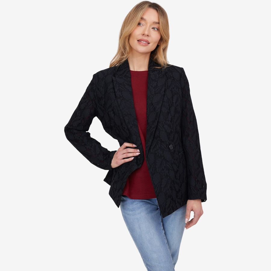 Image 102047_ALTMORE7.jpg, Product 102-047 / Price $84.88, Diane Gilman Lace Peak Lapel Blazer from DG2 by Diane Gilman on TSC.ca's Fashion department