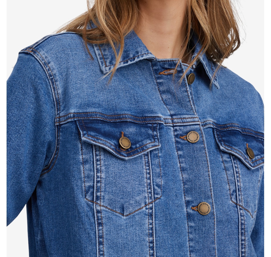 Image 102053_ALTMORE7.jpg, Product 102-053 / Price $149.90, Diane Gilman New Classic Stretch Longline Denim Car Coat from DG2 by Diane Gilman on TSC.ca's Fashion department