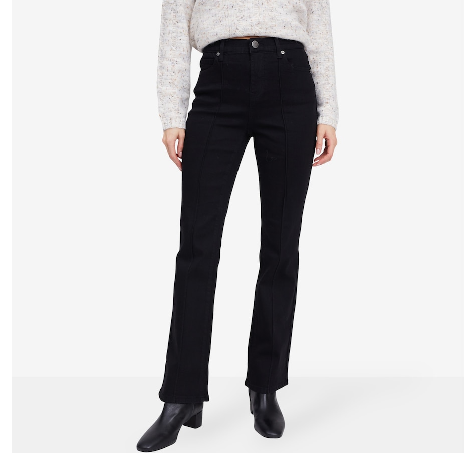 Image 102054_BLK.jpg, Product 102-054 / Price $99.90, Diane Gilman New Classic Stretch Pintuck Bootcut Jean from DG2 by Diane Gilman on TSC.ca's Fashion department