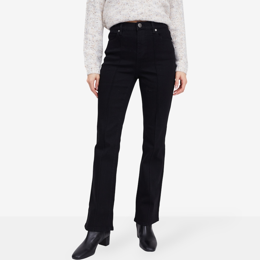 Image 102054_BLK.jpg, Product 102-054 / Price $34.33, Diane Gilman New Classic Stretch Pintuck Bootcut Jean from DG2 by Diane Gilman on TSC.ca's Fashion department