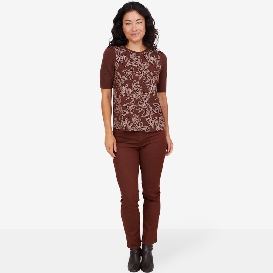 Image 102057_ALTMORE1.jpg, Product 102-057 / Price $29.33, Diane Gilman Embroidered Puff Sleeve Top from DG2 by Diane Gilman on TSC.ca's Fashion department