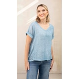 Orange Fashion Village Cold Wash Linen T-Shirt