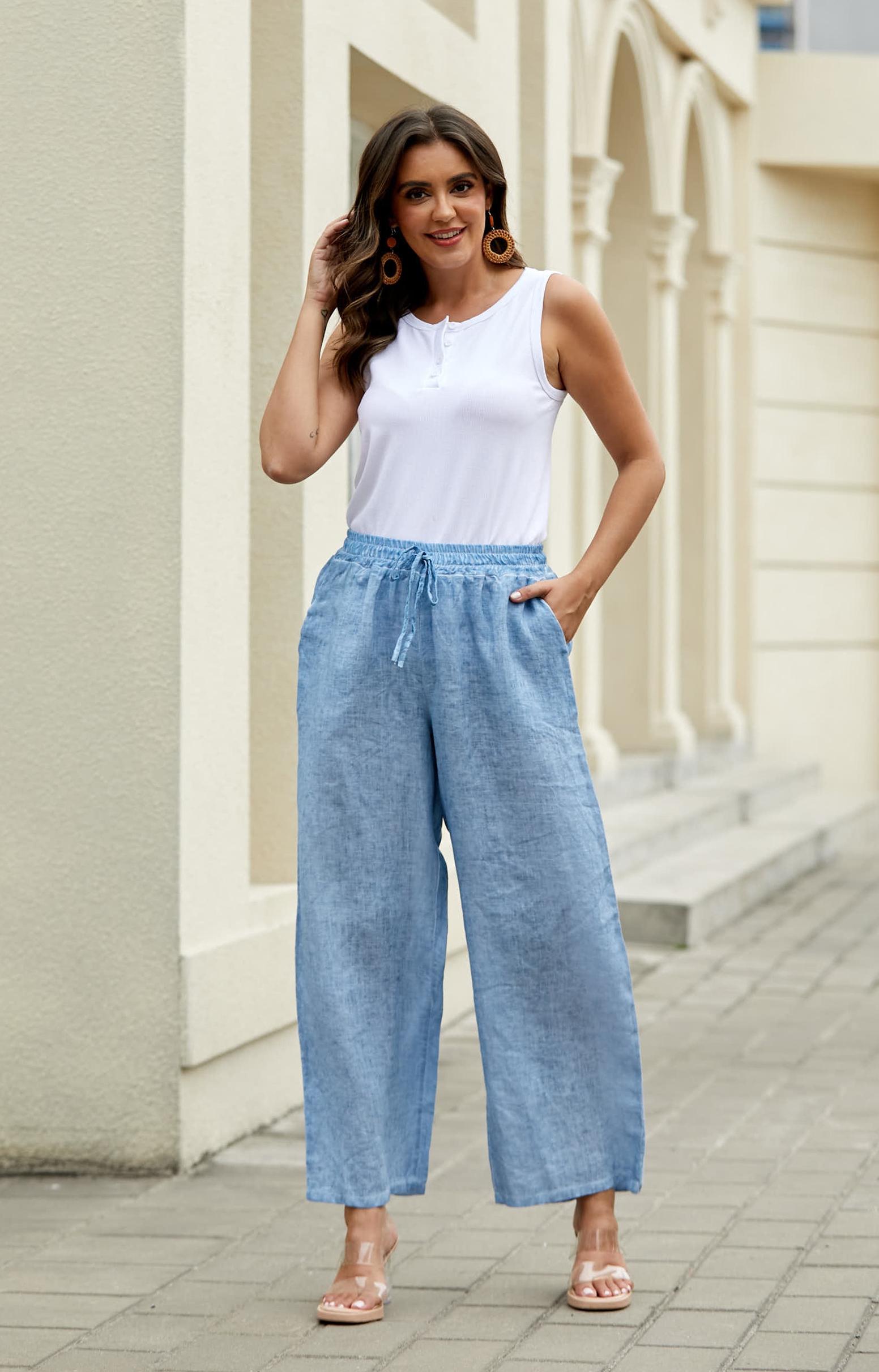 Orange Fashion Village Cold Wash Linen Pant - TSC.ca
