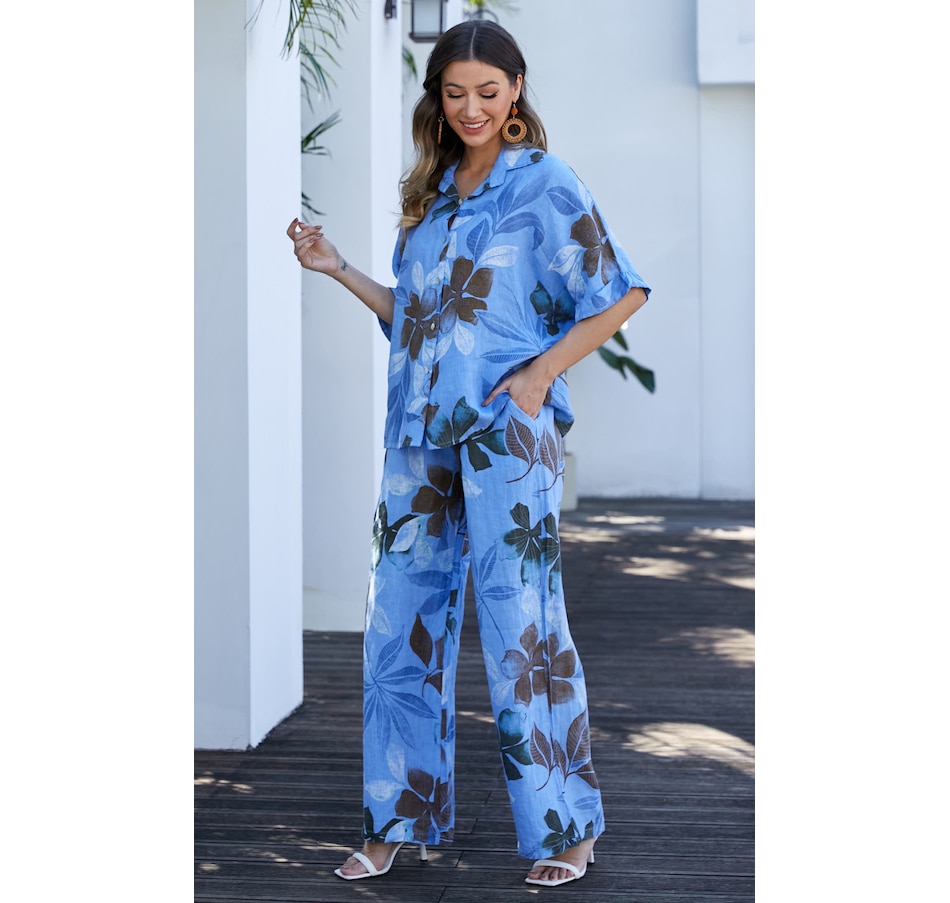 Image 102066_ALTMORE2.jpg, Product 102-066 / Price $34.33, Orange Fashion Village Pia's Linen Printed Pant from Orange Fashion Village on TSC.ca's Fashion department