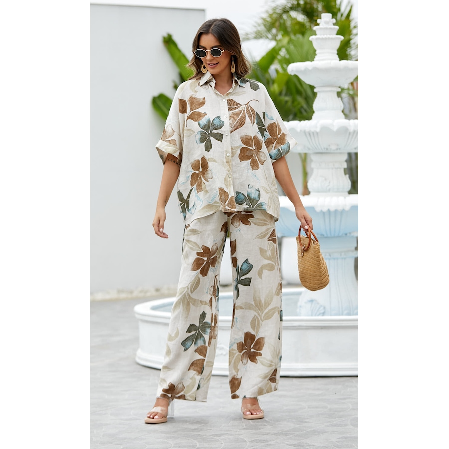 Image 102066_BGE.jpg, Product 102-066 / Price $34.33, Orange Fashion Village Pia's Linen Printed Pant from Orange Fashion Village on TSC.ca's Fashion department