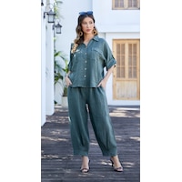 Orange Fashion Village Elettra's Linen Pant