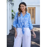 Orange Fashion Village Floral Safari Top
