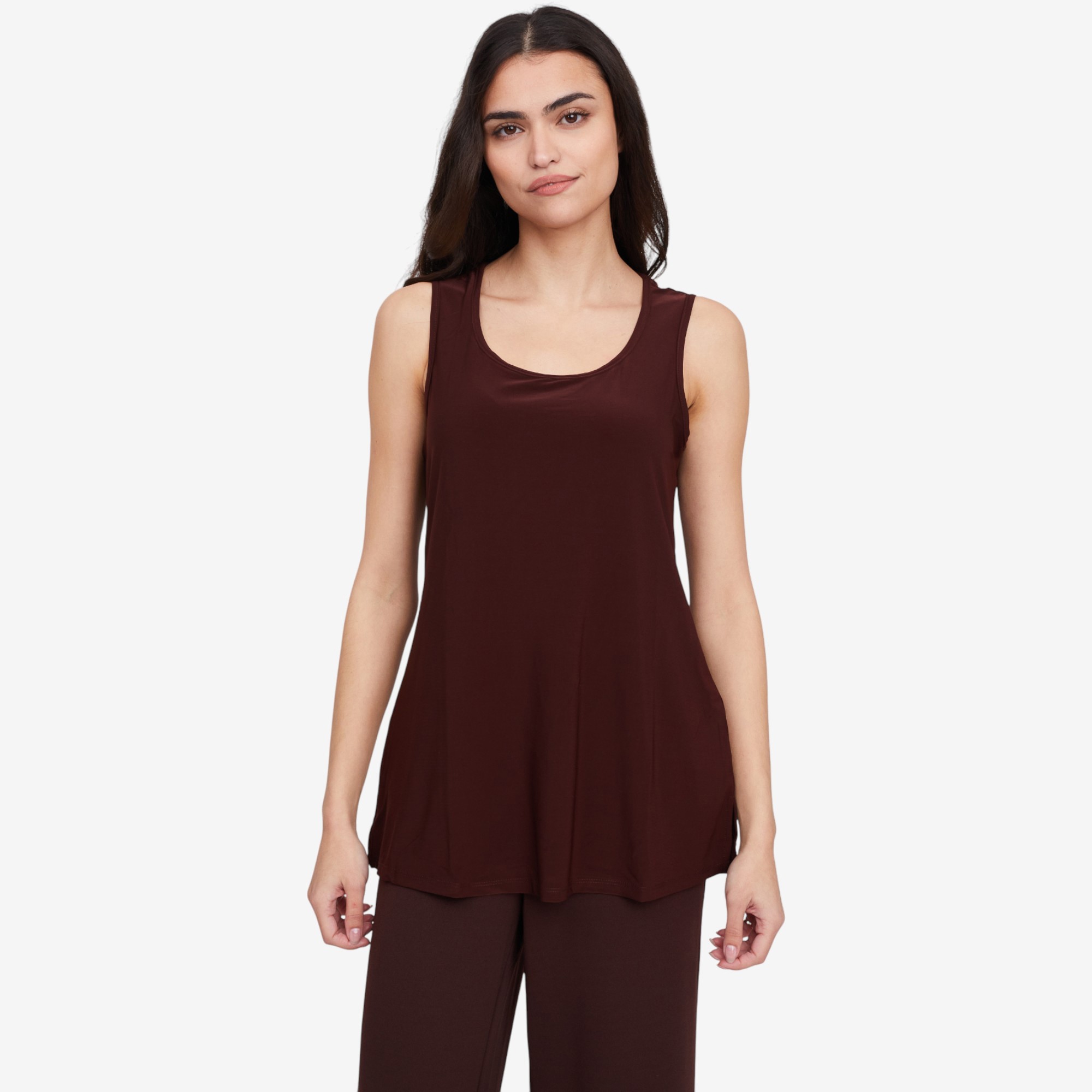 Nina Leonard Sequin Mesh Button Front Shirt and Tank (2 piece set) - TSC.ca