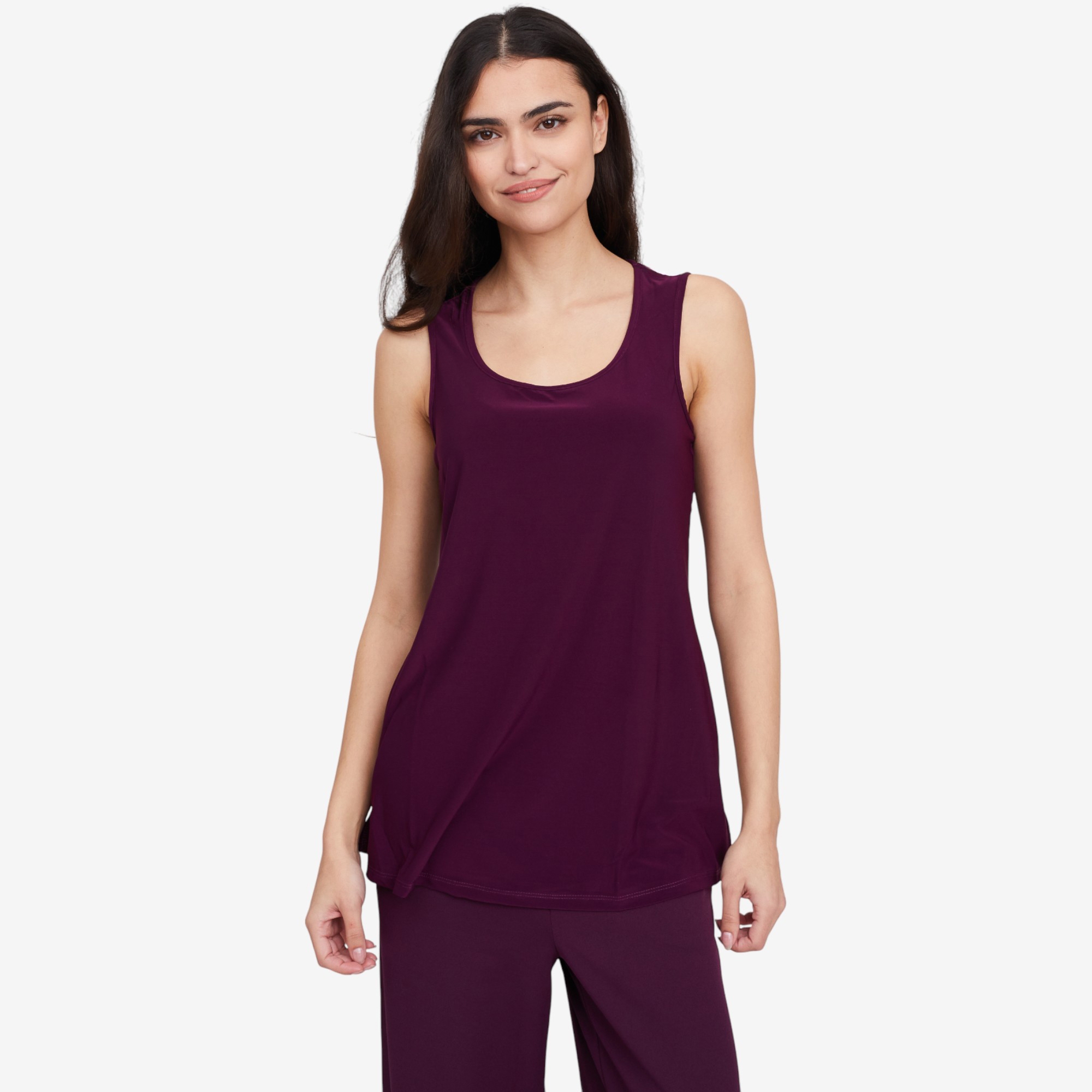 Nina Leonard Sequin Mesh Button Front Shirt and Tank (2 piece set) - TSC.ca