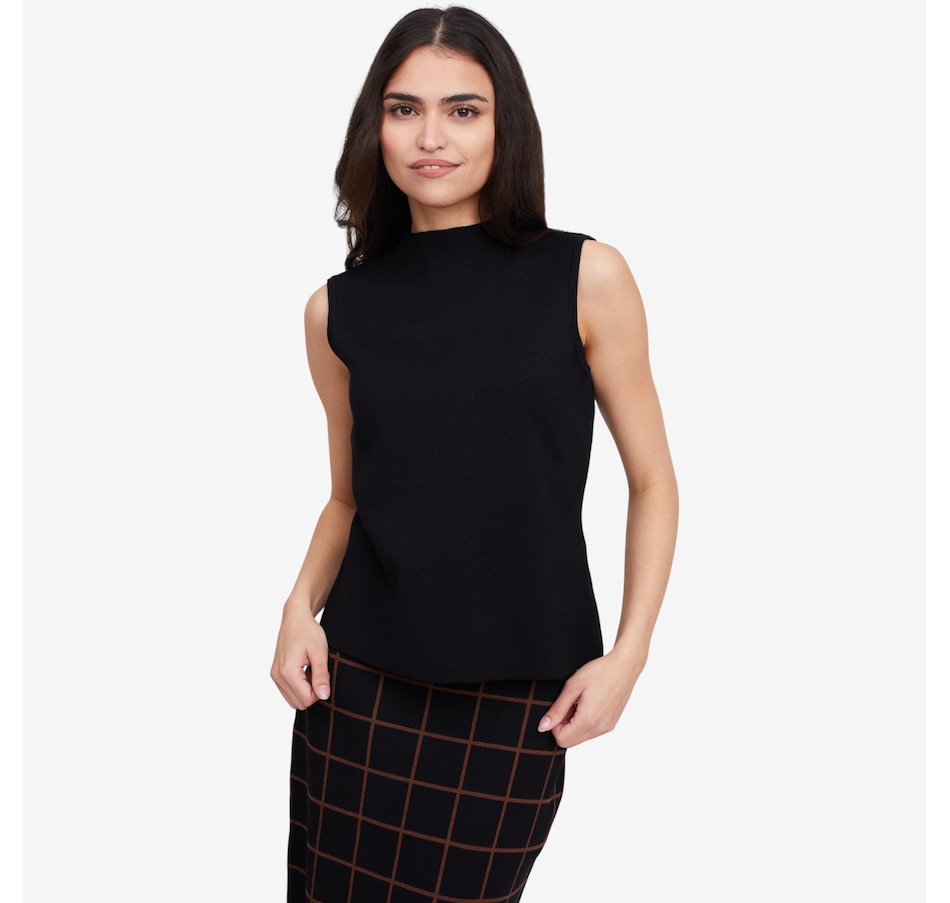 Image 102139_BLK.jpg, Product 102-139 / Price $49.99, Nina Leonard Sleeveless Mock Neck Top from Nina Leonard on TSC.ca's Fashion department
