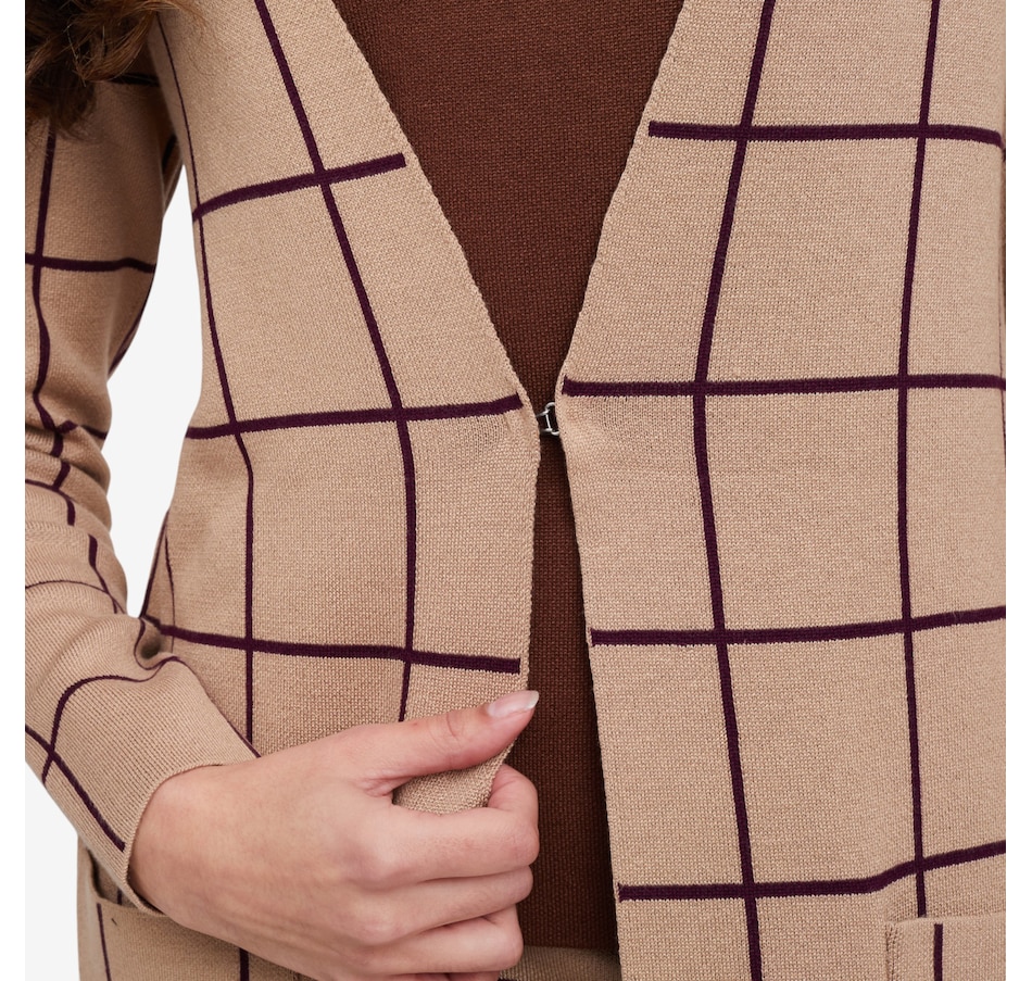 Image 102140_ALTMORE4.jpg, Product 102-140 / Price $69.99, Nina Leonard Box Jacquard Duster with Pockets from Nina Leonard on TSC.ca's Fashion department