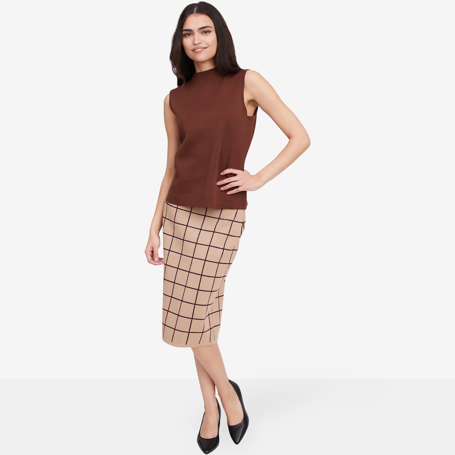 Image 102141_ALTMORE1.jpg, Product 102-141 / Price $39.88, Nina Leonard Box Jacquard Pencil Skirt with Elastic Waist from Nina Leonard on TSC.ca's Fashion department