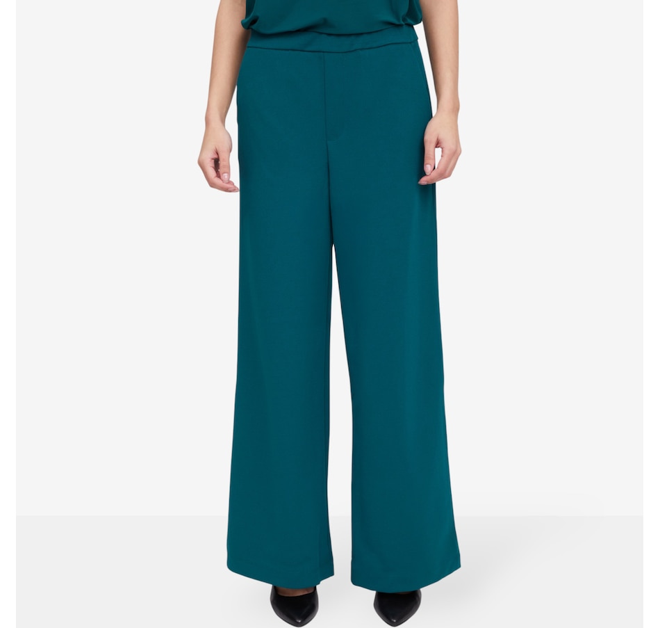 Image 102142_RADTL.jpg, Product 102-142 / Price $54.99, Nina Leonard Wide Leg Pant with Elastic Waist and Pockets from Nina Leonard on TSC.ca's Fashion department